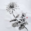 Malarstwo sumi-e Shikunshi. Een project van  Tekening, Traditionele illustratie,  Illustratie met inkt,  Beeldende kunst y Schilderij van Joanna Zakrzewska - 06.08.2025