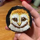 Barn Owl -Lechuza . Broderie, Design de bijuterii și Design textil de catalinaruizsanhueza1 - 08.08.2025