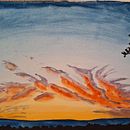 19th Watercolour: Sunset . Lukisan Cat Air proyek oleh A B - 08.10.2025