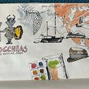 Guarda e osserva. Un proyecto de Dibujo, Ilustración tradicional, Ilustración arquitectónica, Pintura a la acuarela, Sketchbook y Bocetado de andreanora - 12.08.2025