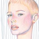 Progetto finale "Ritratto vivace con matite colorate". Un projet de Dessin aux cra, ons de couleur, Dessin, Dessin de portrait , et Carnet de croquis de angela marchesani - 12.08.2025