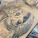 Dog portrait . Un projet de Illustration traditionnelle , et Conception de tatouage de inkedveg - 13.08.2025