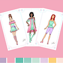 Una fresca primavera. Sketching, Digital Drawing, Fashion Design, Traditional illustration, and Fashion Illustration	 project by Nayeli Jocelyn Gonzalez Ramirez - 08.16.2025