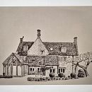 Ballpoint drawing of a much-loved family home.  . % sjwsarahjane tarafından hazırlanan Mürekkep İllüstras, Ve onu projesi - 08.17.2025