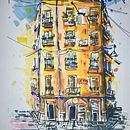 Boceto Edificio. Un progetto di Illustrazione architettonica, Disegno, Illustrazione con inchiostro, Sketchbook e Bozzetti di Marcos Dguez - 21.08.2025