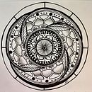 My mandala project_Maggie Turcotte. Un progetto di Disegno, Illustrazione con inchiostro, Arte Terapia, Meditazione e Mindfulness di Maggie Turcotte - 21.08.2025