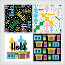 Hola! Patterns based on delightful doorways. Ilustração digital, Design gráfico, Pattern Design, e Design de produtos projeto de Sharon Jones - 22.08.2025