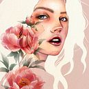 Girl and flowers . Fine Arts, Traditional illustration, Painting, Watercolor Painting, Drawing, Portrait Drawing, and Artistic Drawing project by Carrie Apps - 08.24.2025