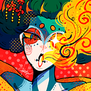 Geisha Snake  Ein Projekt aus dem Bereich Digitale Illustration und Zeichnung von gardelower_artwork - 27.08.2025