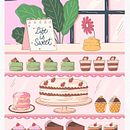 Cute Cake Store. Desenho digital, Ilustração digital, Pattern Design e Ilustração vetorial projeto de Citra Pede - 02.09.2025
