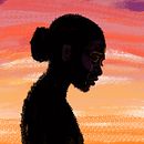 Crying in the sunset. Ilustração digital projeto de laifa_kumo - 02.09.2025