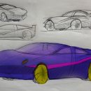 Sketching de un auto deportivo. Projekt z dziedziny Design, Wzornictwo przem, słowe, Projektowanie produktowe i Sketching użytkownika Gerardo Víquez Vargas - 03.09.2025