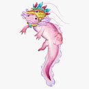 Quetzaljolotl . Digital Illustration, Graphic Design, and Digital Drawing project by Moka Rós - 09.04.2025