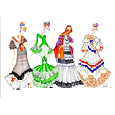 Moda flamenca. Projekt z dziedziny Sketching, R, sunek c, frow, Projektowanie mod, Trad, c, jna ilustracja i Ilustracja modowa użytkownika Eva maria Martinez Núñez - 10.09.2025