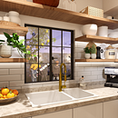 Citrus Kitchen. Un progetto di 3D, Interior design, Architettura d'interni e Design e creazione di mobili di arkibeat182 - 10.09.2025