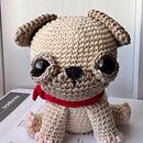 Pug a crochet . Merenda, Seni Serat, Dan Amigurumi proyek oleh Cynthia Perez - 09.12.2025