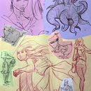 Sketchbook. Een project van  Tekening, Traditionele illustratie, Ontwerp van personages, Stor, telling,  Creativiteit, Tekening met potlood,  Schetsen y  Artistieke tekening van Davide - 14.09.2025