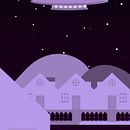 Alien abduction in the suburbs. Un projet de Animation, Motion design, 3D, Animation 3D, Conception 3D , et Conception de personnages 3D de Athalia Altmann - 15.09.2025