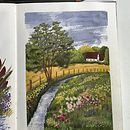 Reiseskizzen - Illustration mit Gouache. Un projet de Peinture gouache, Peinture , et Carnet de croquis de Anke Weber - 18.09.2025