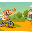 Mahatma on the Move. Projekt z dziedziny Ilustracja c, frowa, Ilustracje dla dzieci i Projektowanie postaci użytkownika Satish B - 24.09.2025