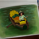 Barco con frutas. Een project van Ontwerp van personages, Kinderillustratie, Digitale tekening, Digitale illustratie y  Tekening van Martha Hernandez - 25.09.2025
