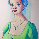 Vibrant Portrait Drawing. Un proyecto de Dibujo con lápices de colores, Dibujo, Dibujo de Retrato y Sketchbook de jessicahooks - 28.09.2025