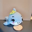Tubarão Amigurumi 🦈🌸. Un proyecto de Crochet y Creatividad de Filipa Santos - 29.09.2025