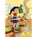 Wonder Woman mengalahkan Medusa . Ilustrasi tradisional & Ilustrasi Digital proyek oleh renejarcem - 09.30.2025