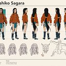 Diseño de Personaje: Toshiko Sagara. Projekt z dziedziny Projektowanie postaci, Ilustracja c, frowa,  R, sunek, Projektowanie graficzne,  Sztuki piękne, Gr i komputerowe użytkownika Noemi La Rosa - 11.10.2025