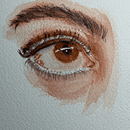 Ojos en acuarela . % Maika Mora tarafından hazırlanan Güzel sanatlar, Tablo, Portre Çizimi, Sulubo, Ve a Resim projesi - 10.19.2025