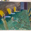 Escenario básico imaginario en gouache by.por #ilustrArístides 🤠 Uy Apá . Ilustrasi Arsitektur, Lukisan Guas, Lukisan, Buku sketsa, Membuat sketsa, Dan Seni Rupa proyek oleh ilustrArístides - 10.19.2025