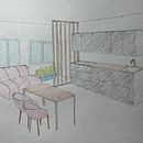 My flat. Ilustração arquitetônica, e Design de interiores projeto de Evdokiia Alekseeva - 22.10.2025