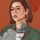 Auto-Portrait d'une âme libre. Un progetto di Illustrazione vettoriale e Illustrazione digitale di aliciagraphicdesign - 25.10.2025