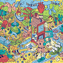 Plaża Iny . Projekt z dziedziny Ilustracja c, frowa i Grafika wektorowa użytkownika Andreina Hernandez - 26.10.2025