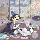 Momo ve Sihirli Asa. Un progetto di Character design, Illustrazione infantile, Disegno, Design editoriale, Illustrazione tradizionale, Narrativa, Stor, board, Scrittura, Scrittura di narrativa fiction e Letteratura per bambini e ragazzi	 di Merve Uraz - 06.11.2025