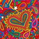 The Psychedelic Heartbeat. Un projet de Illustration numérique de Flavia Rojas - 10.11.2025