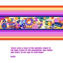 Música espacial. Un proyecto de Ilustración digital, Ilustración vectorial e Ilustración editorial de Elena GJorgjievska - 22.11.2025