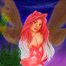 fata sognatrice . Un progetto di Disegno, Disegno di ritratti, Disegno digitale, Illustrazione tradizionale, Illustrazione digitale e Pittura digitale di martymastra123 - 23.11.2025