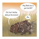 Funny animal comic: porcupines dating . % Andreas Adam tarafından hazırlanan Çizgi roman, Geleneksel illüstras, on, Anlatı, Hika, e panosu, Hika, Ve e anlatımı projesi - 11.23.2025