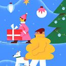 Winter holidays Ein Projekt aus dem Bereich Design von Figuren, Digitale Illustration, Zeichnung und Traditionelle Illustration von ksenia_avvdeeva - 25.11.2025