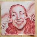 TEG: Sèrie d'autoretrats, sanguinas. Projekt z dziedziny Portret użytkownika Yasmín Torres Cortés - 26.11.2025