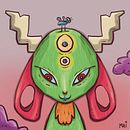 Cabra cósmica . Un proyecto de Dibujo digital, Ilustración tradicional e Ilustración digital de Mai Jiménez Estepa - 27.11.2025