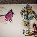 Final sketch fantasy house. Ilustração arquitetônica, Desenho, Ilustração com tinta, Sketchbook, e Esboçado projeto de Harmony Lowe - 29.11.2025