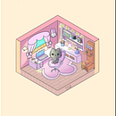 Oficina gatuna. Een project van 2D-animatie, Animatie, Ontwerp van personages, Digitale illustratie, Traditionele illustratie y Manga van Yuri Lr - 01.12.2025