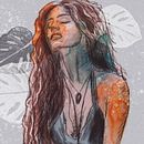 Sentir. Ilustração tradicional, Ilustração vetorial, Desenho de retrato e Ilustração digital projeto de Rosa Compte - 05.12.2025