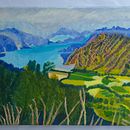 Portage Bay, Queen Charlotte Track, Marlborough Sounds, NZ. Un progetto di Pittura acrilica e Pittura di giddaysue - 11.12.2025