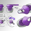 Earbuds concept. Un progetto di Design industriale, Product design e Illustrazione digitale di Alex Amat Alvarez - 15.12.2025