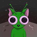 Gato alienígena. Un proyecto de Dibujo digital, Ilustración tradicional e Ilustración digital de Claudia Natalí Dominguez - 19.12.2025