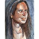 Autorretrato. Projekt z dziedziny  Sztuki piękne, Portret,  Malarstwo i Malowanie akwarelą użytkownika tataacevedo - 22.12.2025