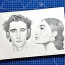 Exploración rostro frontal y de perfil. Projekt z dziedziny  R, sunek art, st, czn,  R, sunek, Portret, Sketchbook i Sketching użytkownika Catalina Cerda - 03.01.2026